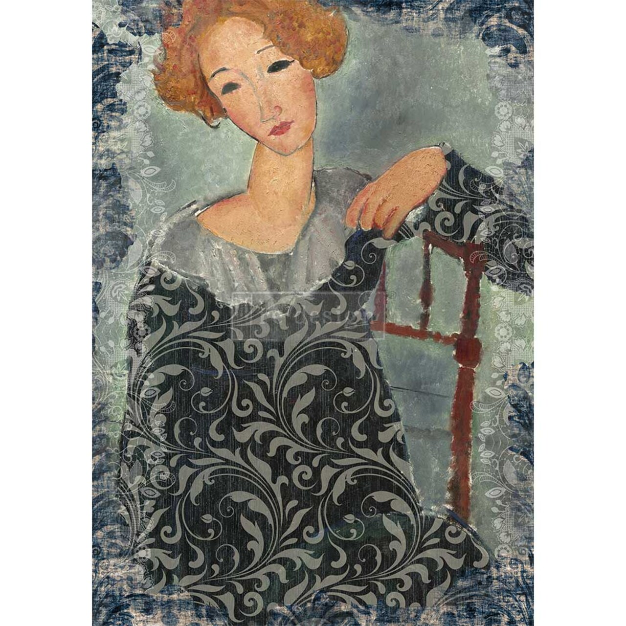 Redesign With Prima A1 Decoupage Rice Paper (Mulberry Tissue Paper) ? Whimsical Lady 23.4"X33.1" 655350657055